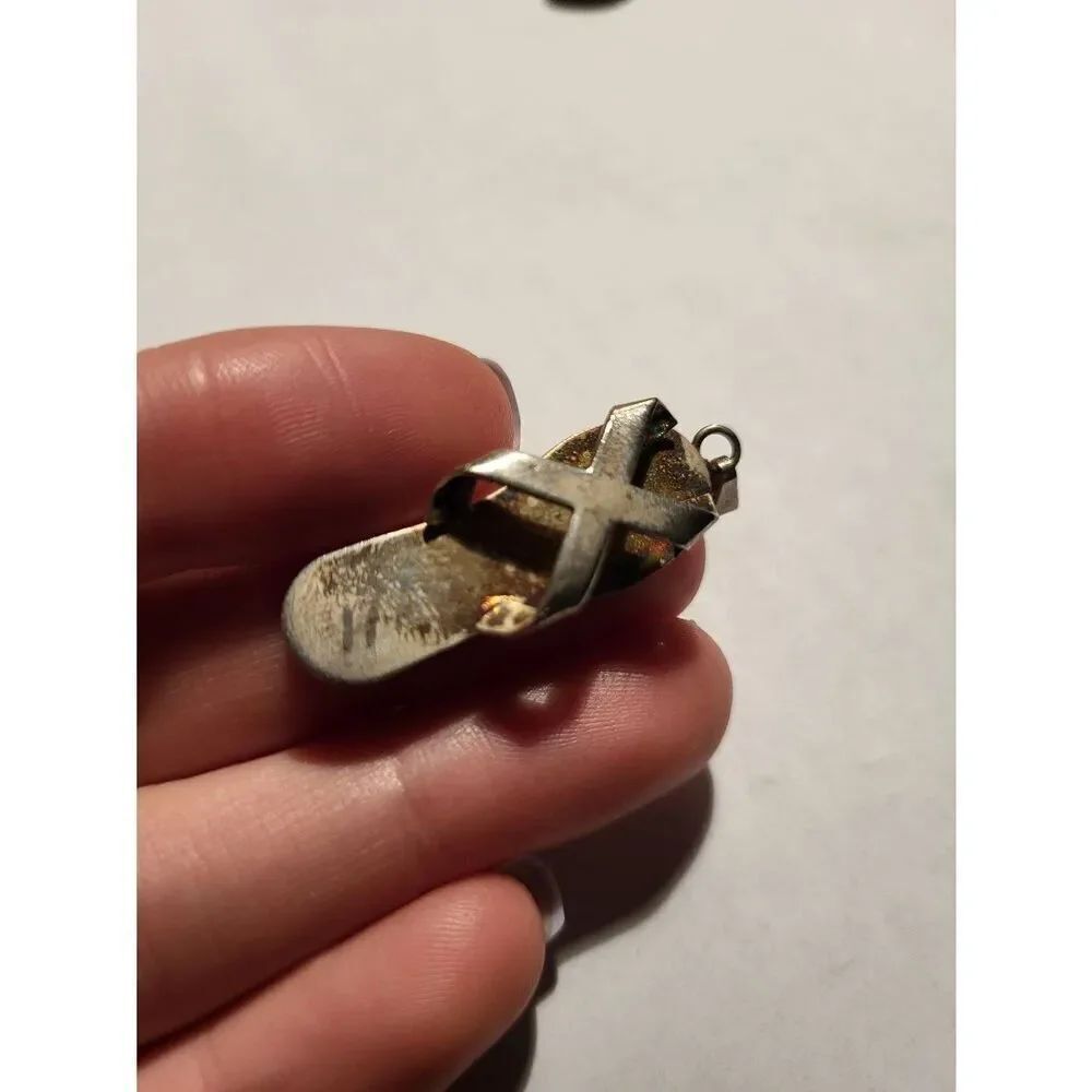 Sterling Silver Flip Flop Pendant Charm